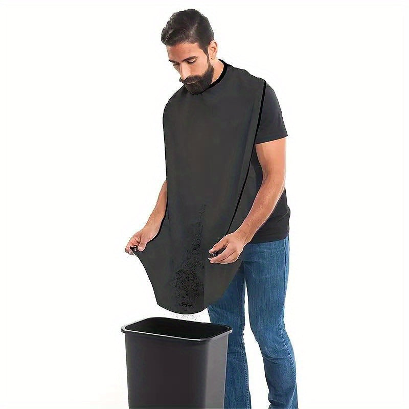 1pc Men's Beard Shaving Apron - Grooming Accessories - with Two Suction Cups, Beard Hair Catcher