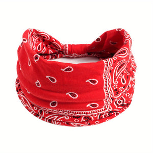 Chic Boho Paisley Headband for Active Women - Durable, Stretchy Turban for Fashion & Sweat Control