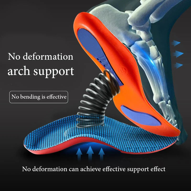 1 Pair Sports Shock Absorption Knee Support Insoles - Breathable, Sweat-Wicking, Odor-Proof Comfort for Basketball & Badminton, EVA Material, Blue & Orange Design