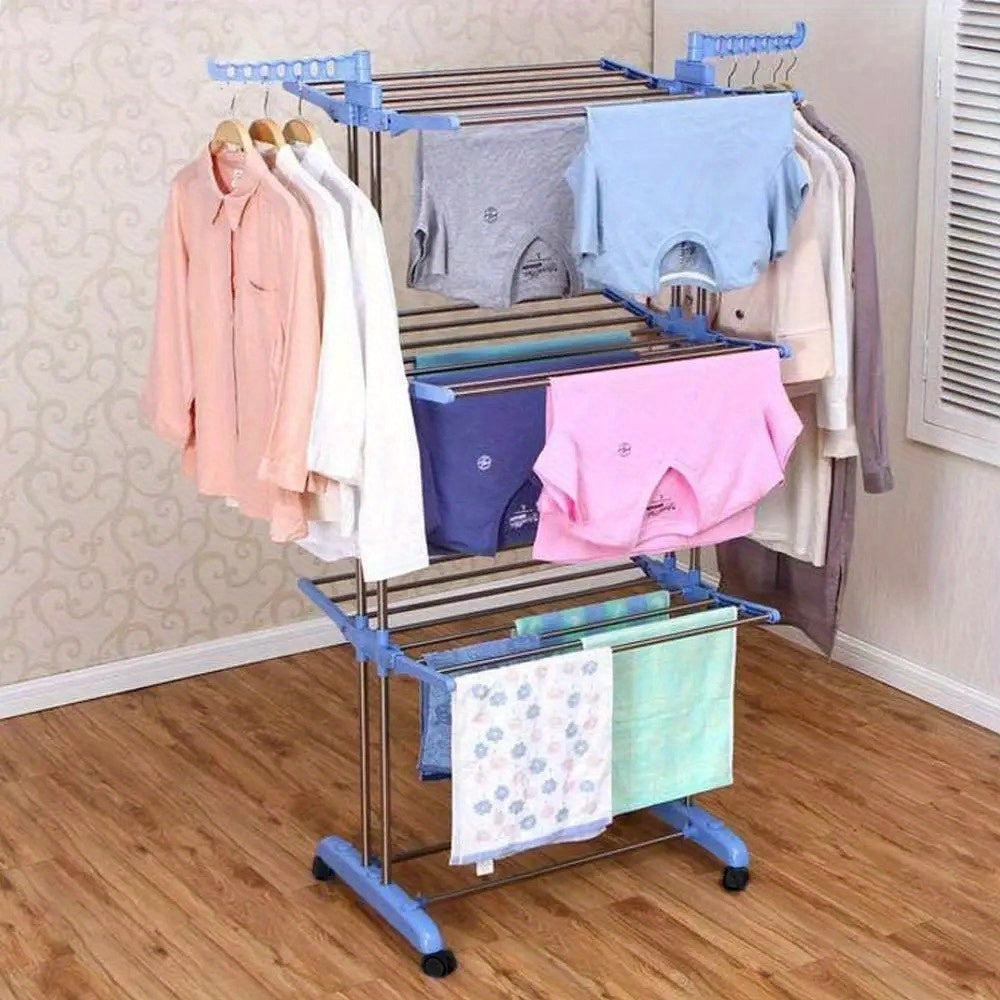 NEW 4 Tier Clothes Airer Rack Foldable Indoor Outdoor Laundry Dryer/Shoe Rail Hanger, Drying Racks