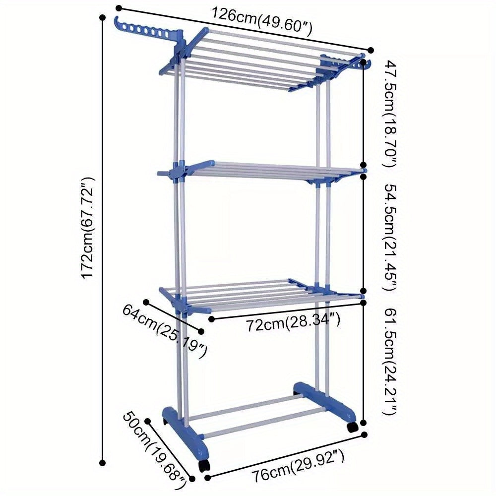 NEW 4 Tier Clothes Airer Rack Foldable Indoor Outdoor Laundry Dryer/Shoe Rail Hanger, Drying Racks