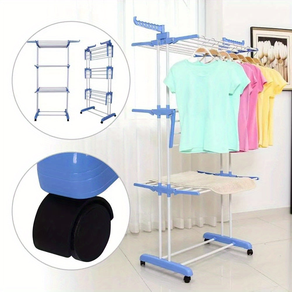 NEW 4 Tier Clothes Airer Rack Foldable Indoor Outdoor Laundry Dryer/Shoe Rail Hanger, Drying Racks