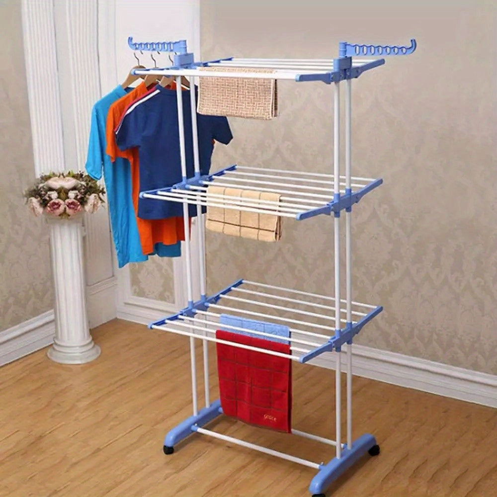 NEW 4 Tier Clothes Airer Rack Foldable Indoor Outdoor Laundry Dryer/Shoe Rail Hanger, Drying Racks