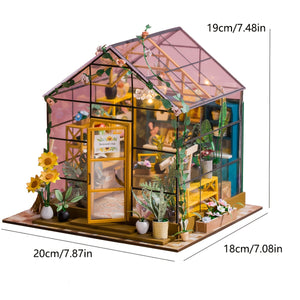 Three-dimensional Jigsaw Puzzle Assembly Model Wooden Dollhouse Kit Miniature Diy Small House Making Room Toys, Home Bedroom Decorations Wit