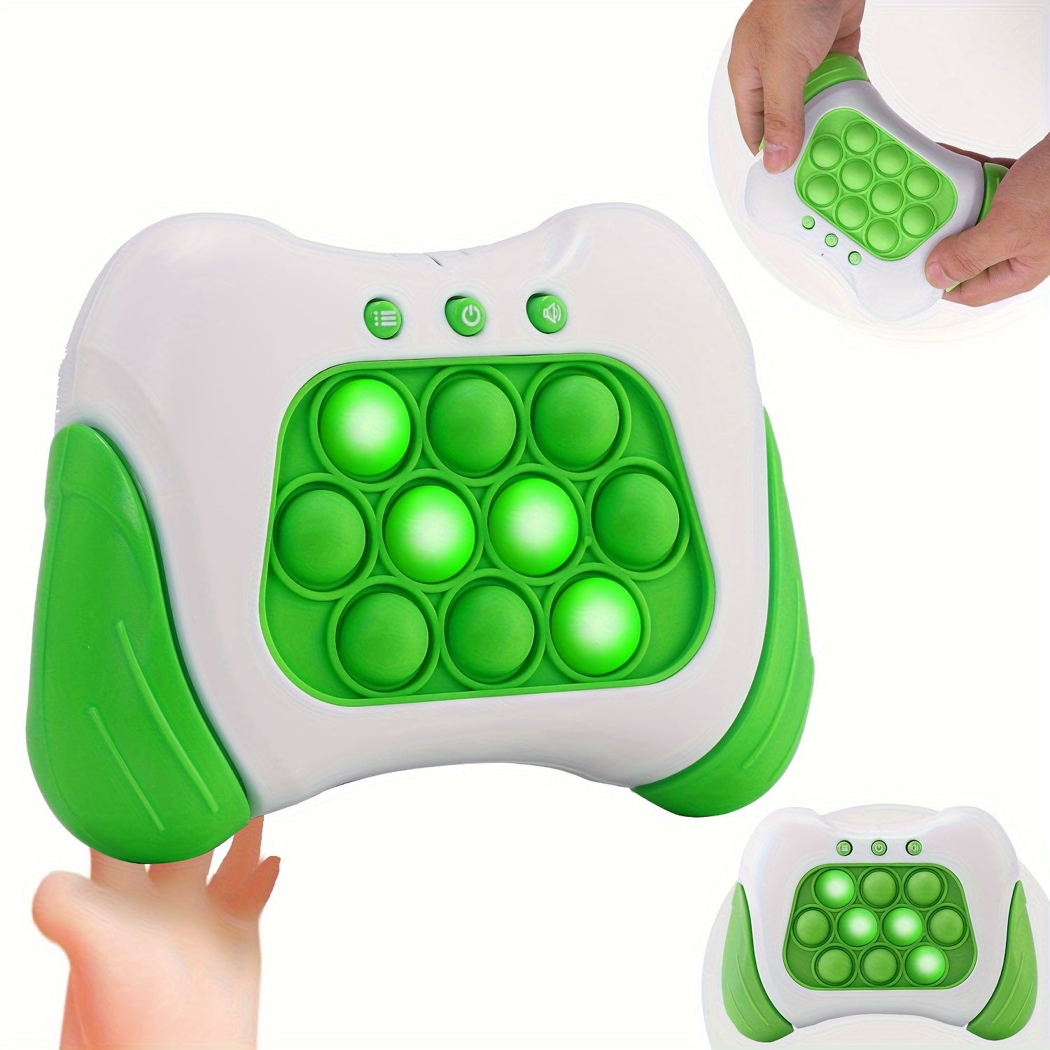 Interactive Pop Fidget Controller Toy with Light-Up Buttons - Multiplayer Game Mode for Enhanced Focus, Memory, and Hand-Eye Coordination - Educational Stress Relief Puzzle