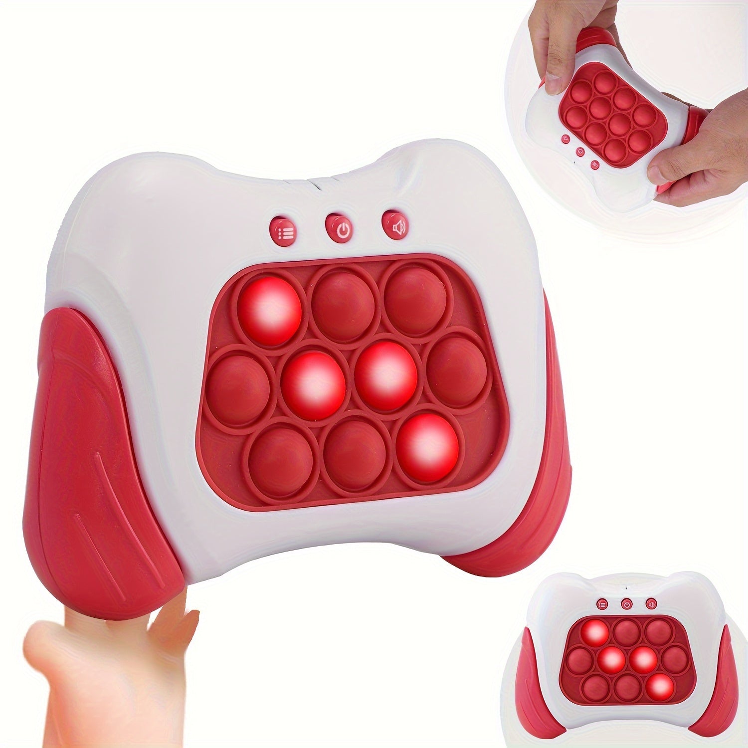 Interactive Pop Fidget Controller Toy with Light-Up Buttons - Multiplayer Game Mode for Enhanced Focus, Memory, and Hand-Eye Coordination - Educational Stress Relief Puzzle