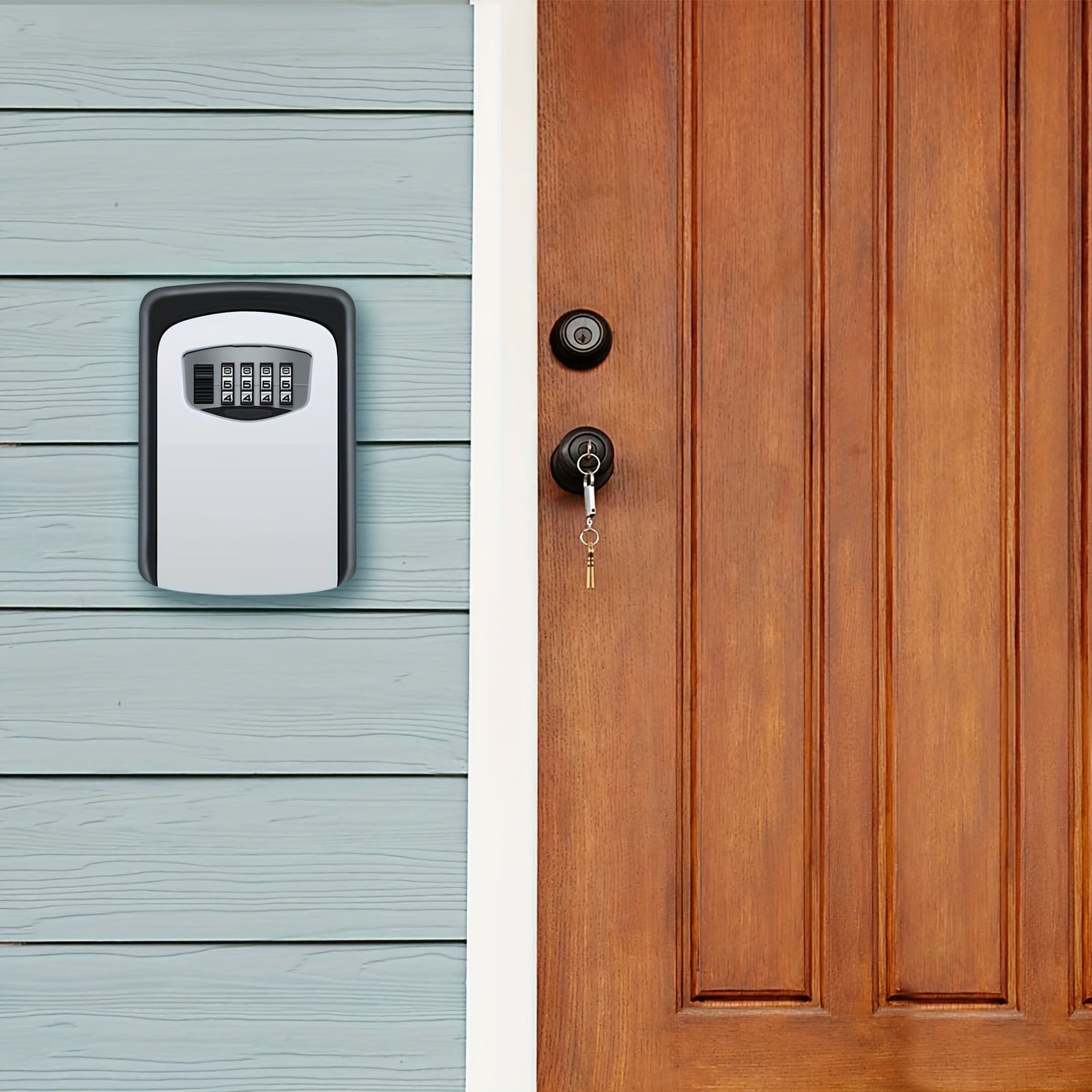 1pc Ultra-Secure Flip Top Key Safe Box - Wall Mounted Metal and Plastic Key Storage with Combination Access - for Home, Hotel, Emergency, Tr