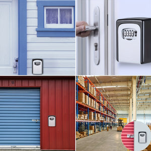 1pc Ultra-Secure Flip Top Key Safe Box - Wall Mounted Metal and Plastic Key Storage with Combination Access - for Home, Hotel, Emergency, Tr