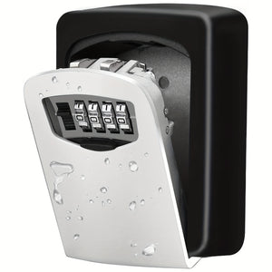 1pc Ultra-Secure Flip Top Key Safe Box - Wall Mounted Metal and Plastic Key Storage with Combination Access - for Home, Hotel, Emergency, Tr