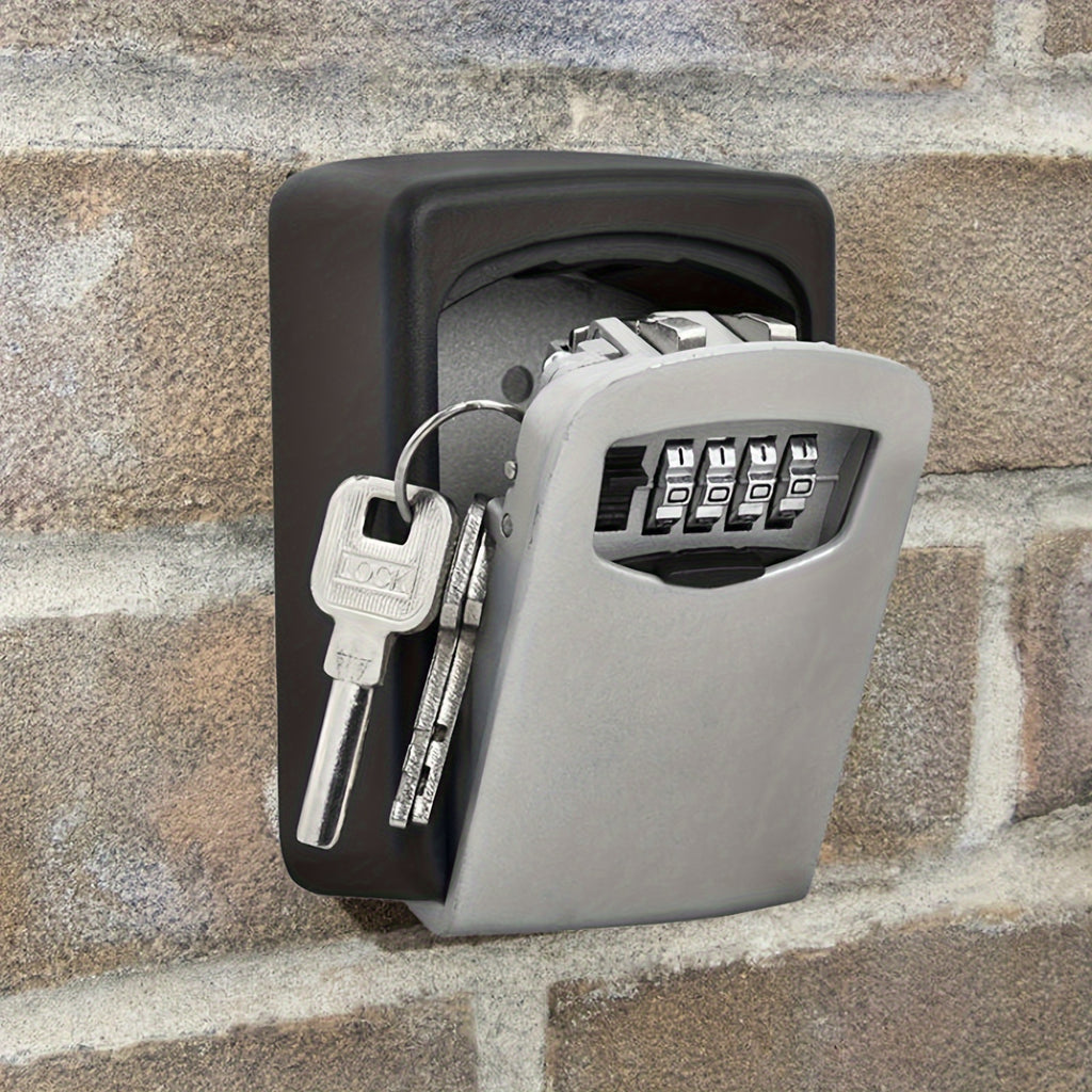 1pc Ultra-Secure Flip Top Key Safe Box - Wall Mounted Metal and Plastic Key Storage with Combination Access - for Home, Hotel, Emergency, Tr