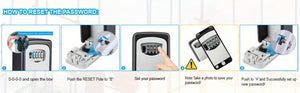 1pc Ultra-Secure Flip Top Key Safe Box - Wall Mounted Metal and Plastic Key Storage with Combination Access - for Home, Hotel, Emergency, Tr