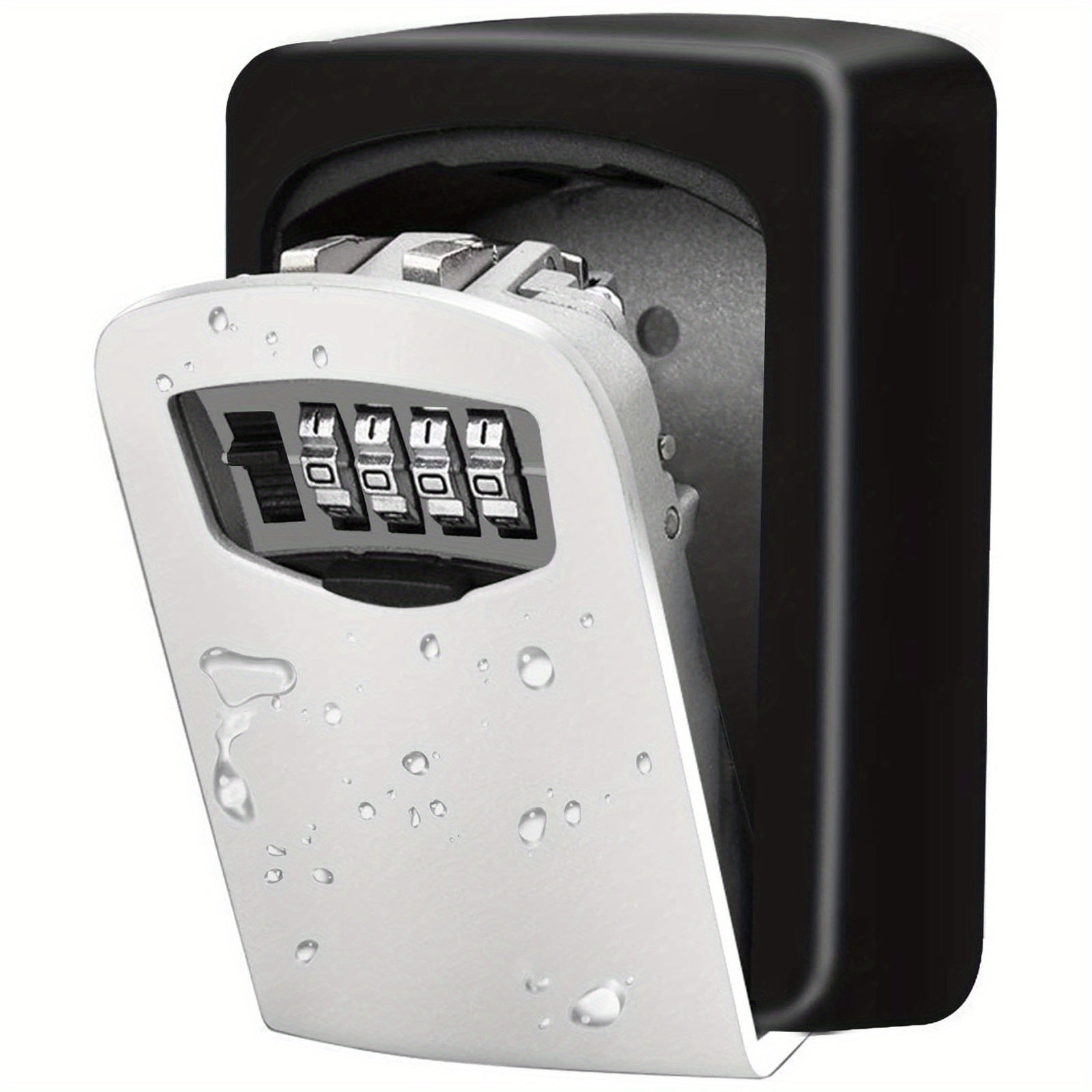 1pc Ultra-Secure Flip Top Key Safe Box - Wall Mounted Metal and Plastic Key Storage with Combination Access - for Home, Hotel, Emergency, Tr