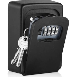 1pc Ultra-Secure Flip Top Key Safe Box - Wall Mounted Metal and Plastic Key Storage with Combination Access - for Home, Hotel, Emergency, Tr