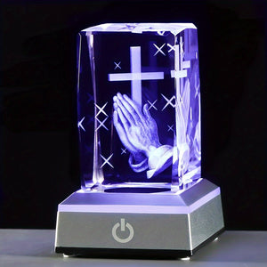 1pc 3D Rose Crystal with LED Lights, Mother'S Day Gift, Birthday Gift for Girlfriend, Wife, Mother, Friendship And Love to Commemorate The U