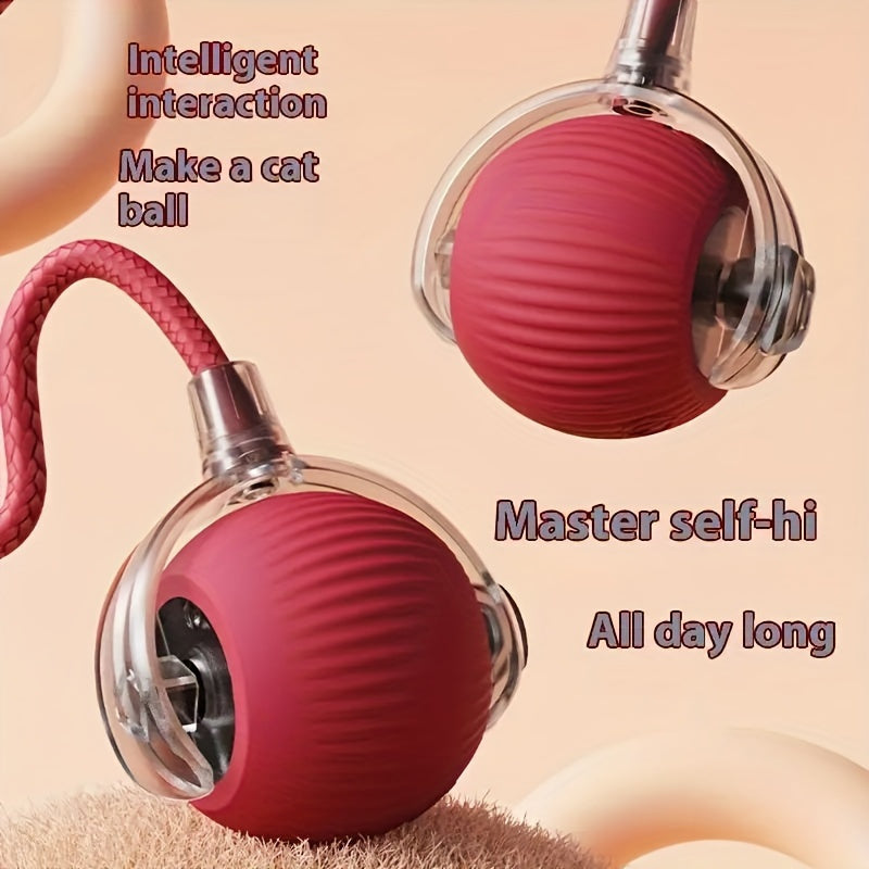 USB Charging Interactive Cat Toy with Long Tail - Suitable for All Breeds, Enhances Observation and Playtime Fun