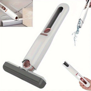 1 Set, Mini Mop, Hand-held Sponge Mop, Hand-free Mop, Desktop Mop, Glass Wiper, Multipurpose Portable Sponge Mop, Suitable for Bathroom, Car, Window and Glass Cleaning, Super Absorbent, Cleaning Products and Cleaning Tools.