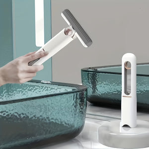 1 Set, Mini Mop, Hand-held Sponge Mop, Hand-free Mop, Desktop Mop, Glass Wiper, Multipurpose Portable Sponge Mop, Suitable for Bathroom, Car, Window and Glass Cleaning, Super Absorbent, Cleaning Products and Cleaning Tools.