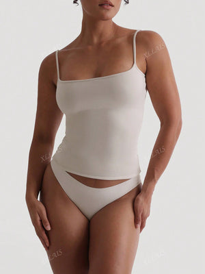 Sexy Backless Women's Camisole Elastic Casual Spaghetti Strap Top Summer Vacation Outfits 2025