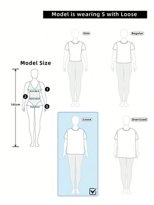 Sunnyshic 2pcs Women Oversized Loose Oblique Shoulder T-Shirts, Spring New Arrival