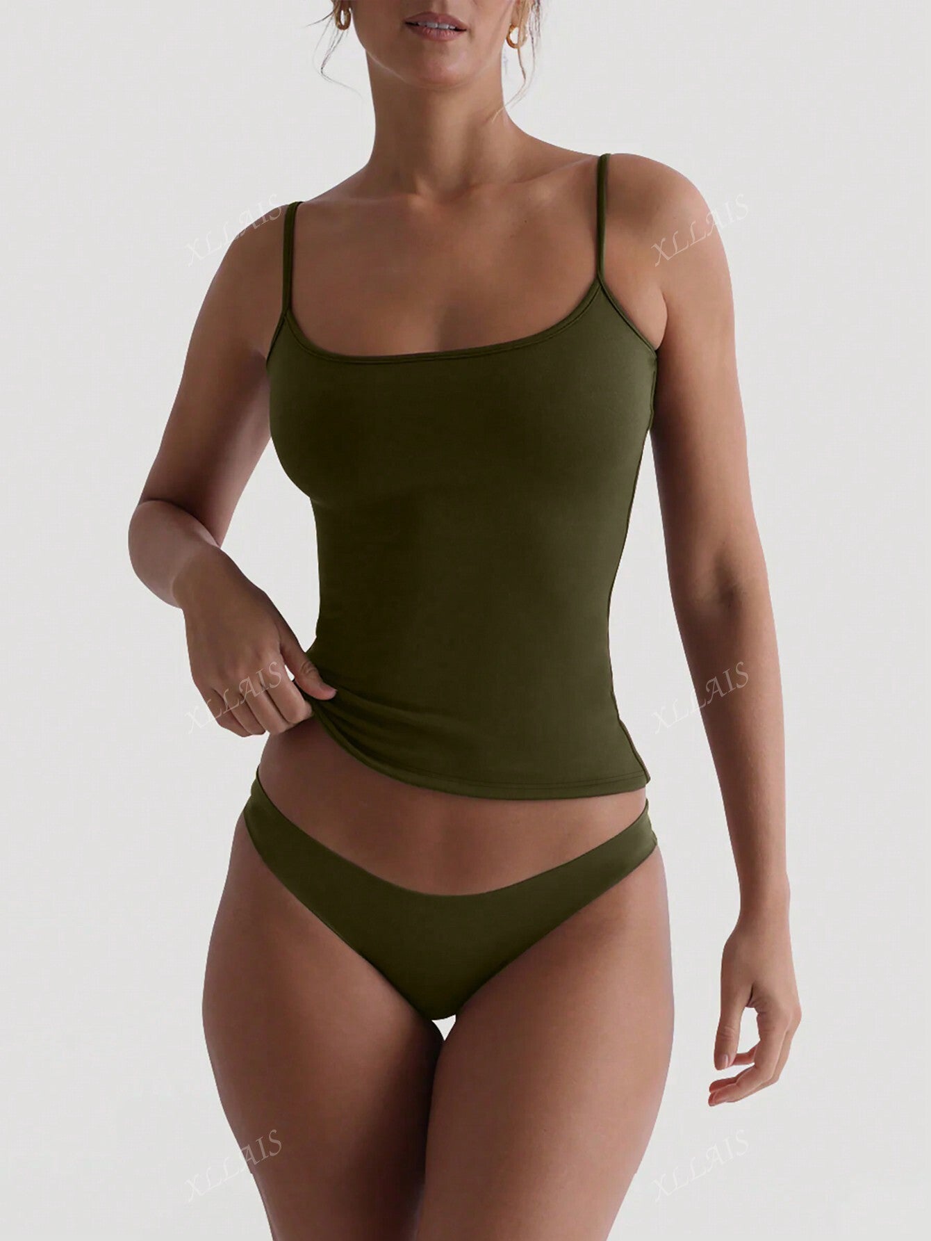 Sexy Backless Women's Camisole Elastic Casual Spaghetti Strap Top Summer Vacation Outfits 2025