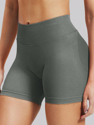 White Shorts,High-Waisted Tummy-Control Shorts,Hidden Scrunch Butt Lifting Skinny Pants,Cycling Shorts Curve,