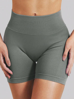 White Shorts,High-Waisted Tummy-Control Shorts,Hidden Scrunch Butt Lifting Skinny Pants,Cycling Shorts Curve,