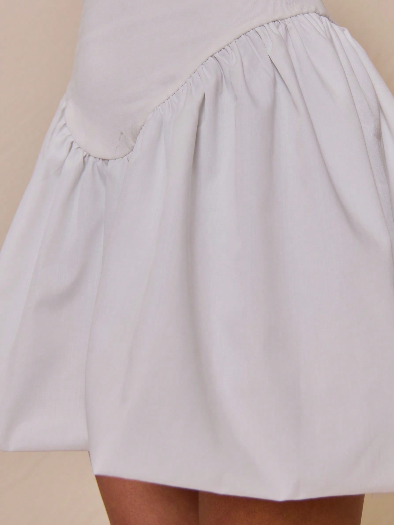 MUSERA Spaghetti Strap Fitted Bodice Puffball Mini Dress Spring Summer Vacation Cute Elegant