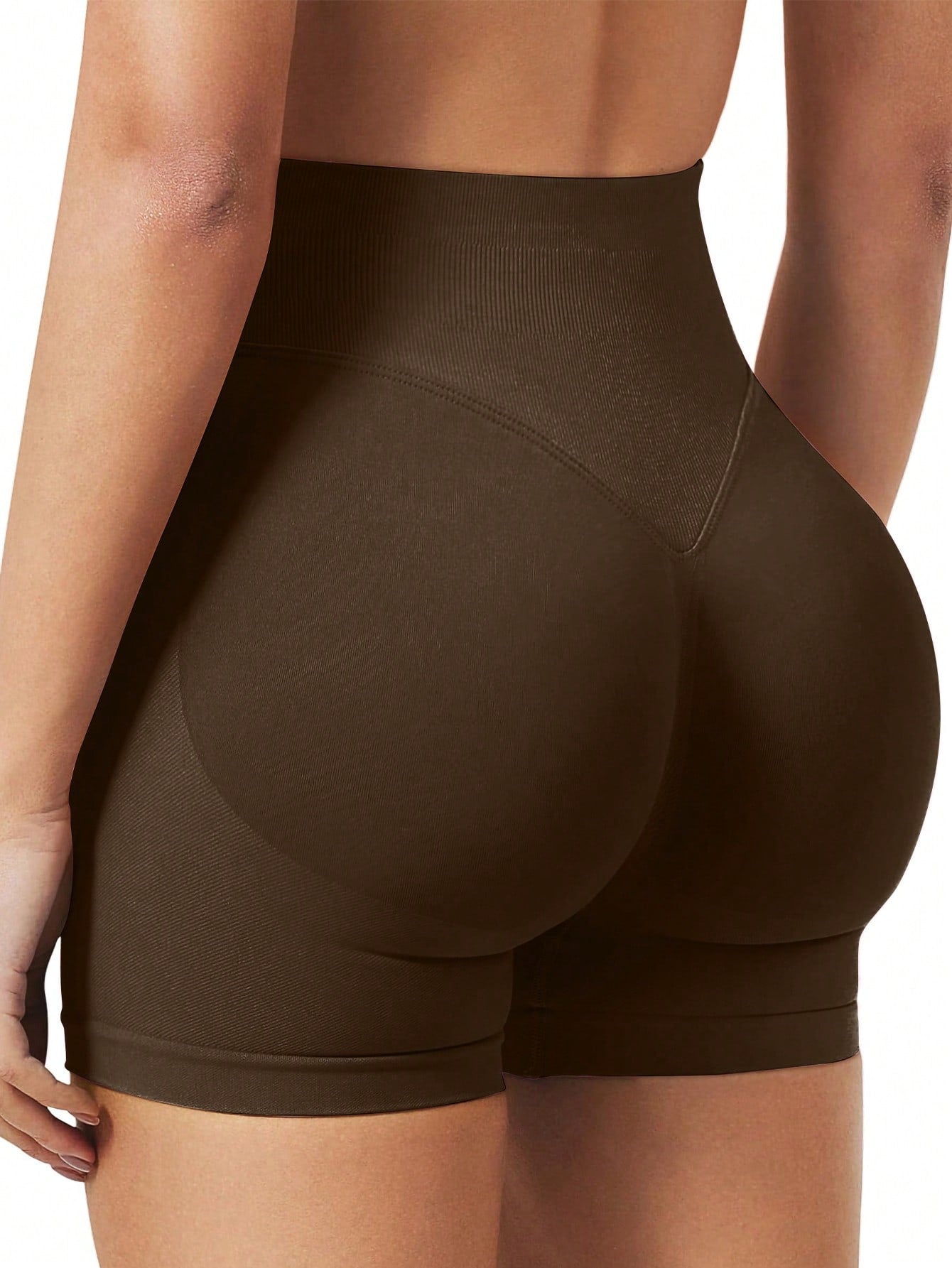 White Shorts,High-Waisted Tummy-Control Shorts,Hidden Scrunch Butt Lifting Skinny Pants,Cycling Shorts Curve,