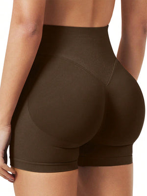 White Shorts,High-Waisted Tummy-Control Shorts,Hidden Scrunch Butt Lifting Skinny Pants,Cycling Shorts Curve,