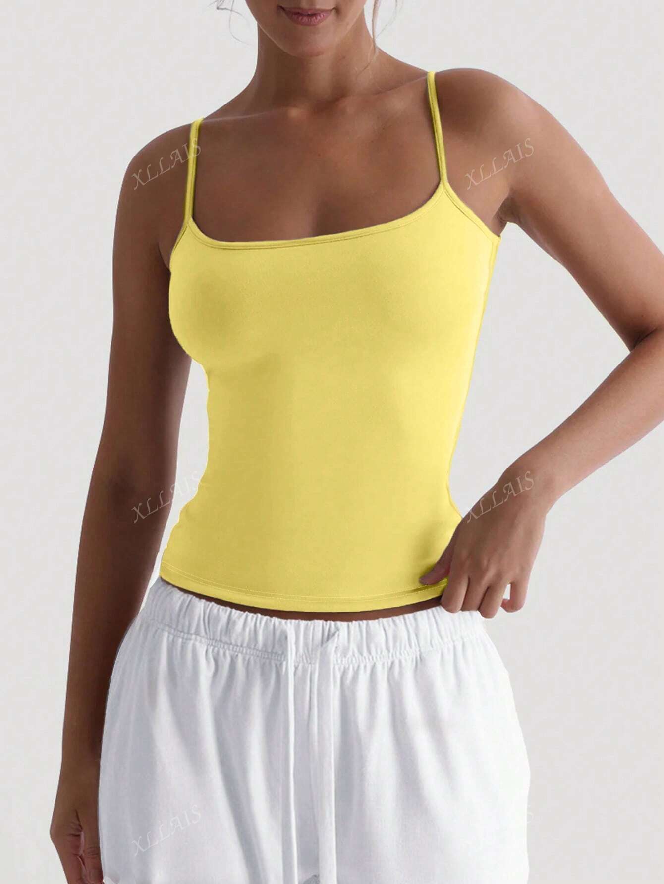 Sexy Backless Women's Camisole Elastic Casual Spaghetti Strap Top Summer Vacation Outfits 2025