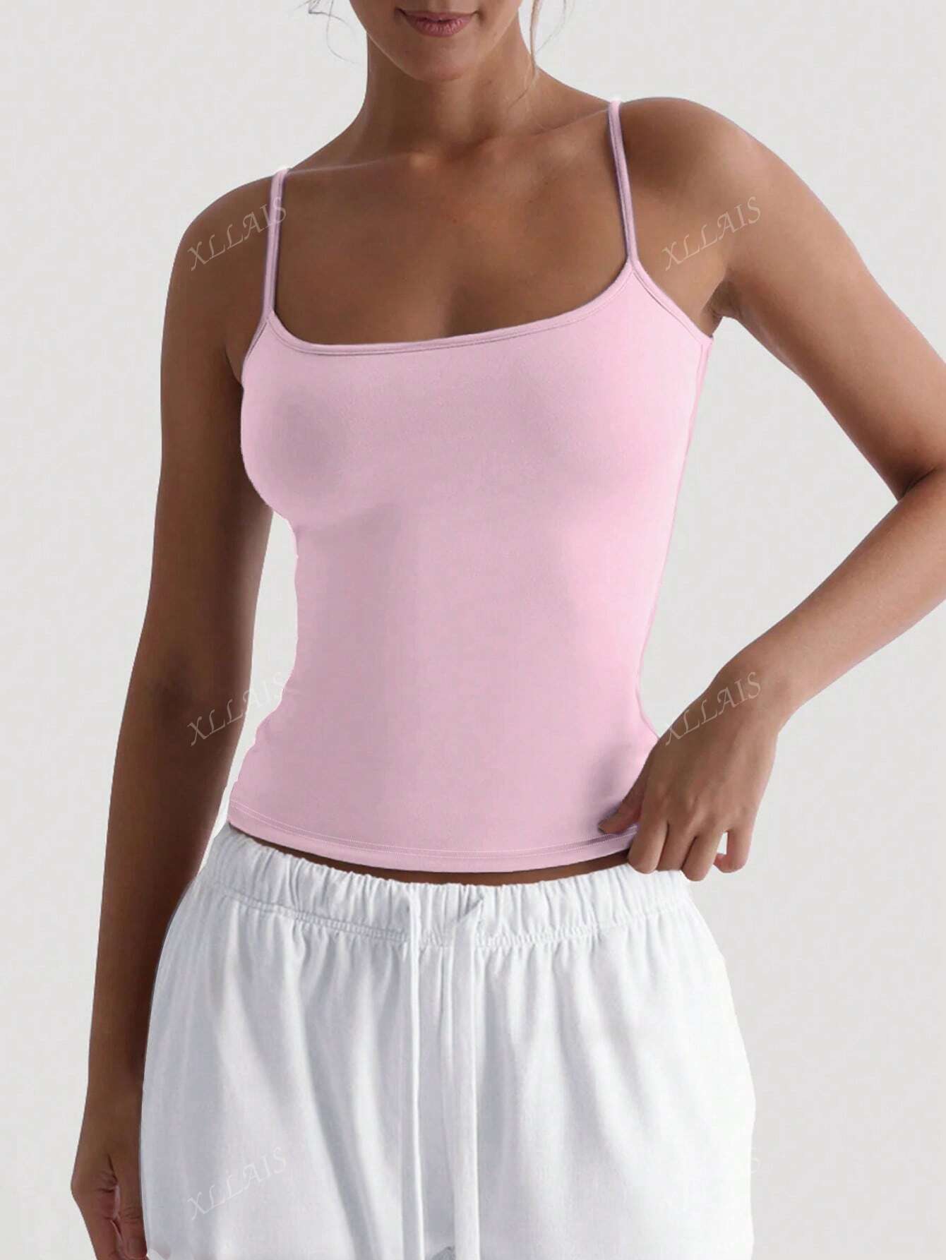 Sexy Backless Women's Camisole Elastic Casual Spaghetti Strap Top Summer Vacation Outfits 2025