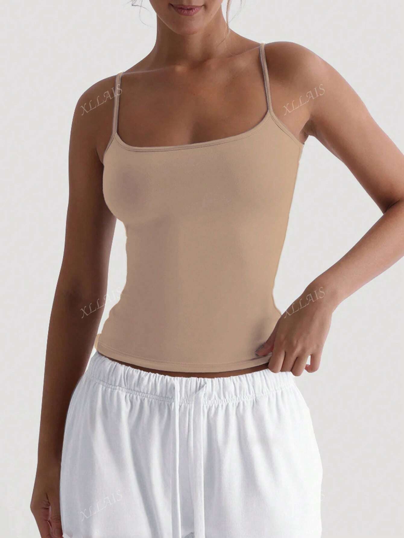 Sexy Backless Women's Camisole Elastic Casual Spaghetti Strap Top Summer Vacation Outfits 2025