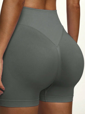 White Shorts,High-Waisted Tummy-Control Shorts,Hidden Scrunch Butt Lifting Skinny Pants,Cycling Shorts Curve,