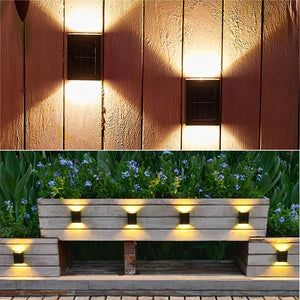 Solar-Powered LED Outdoor Wall Lights 1/4/8pcs - Waterproof, Sensor-Activated Up/Down Lighting, Polished Finish for Garden, Porch & Festive