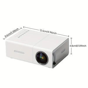 1pc Mini Portable Projector, Q1 White, Upgrade Your Movie, TV & Gaming Experience With HD Compatible With IOS/Android/Windows/HDTV/USB,etc.