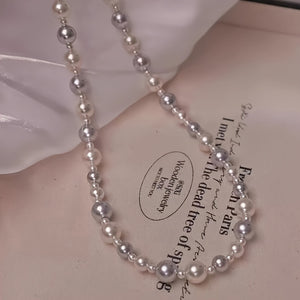 Women's Elegant Freshwater Pearl Necklace, Classic Style, Versatile and Elegant Accessory, Elegant Pearl Necklace with Shell - Simple and Sexy Style, Suitable for Daily and Party Occasions, Perfect Valentine's Day Gift, Suitable for All Seasons