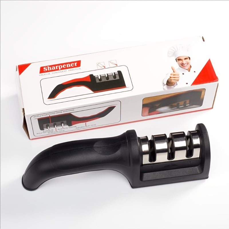 1pc Effortlessly Sharpen Knives Anywhere With Our Portable Multifunctional Knife Sharpener - Ergonomic Handle For Comfortable Grip