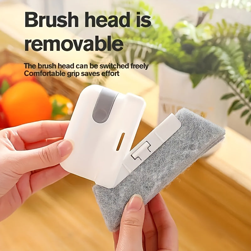 Effortless Cleaning Companion: Easy-Clean Brush for Window Rails, Small Gaps & Countertops - Universal Design, Sparkling Results