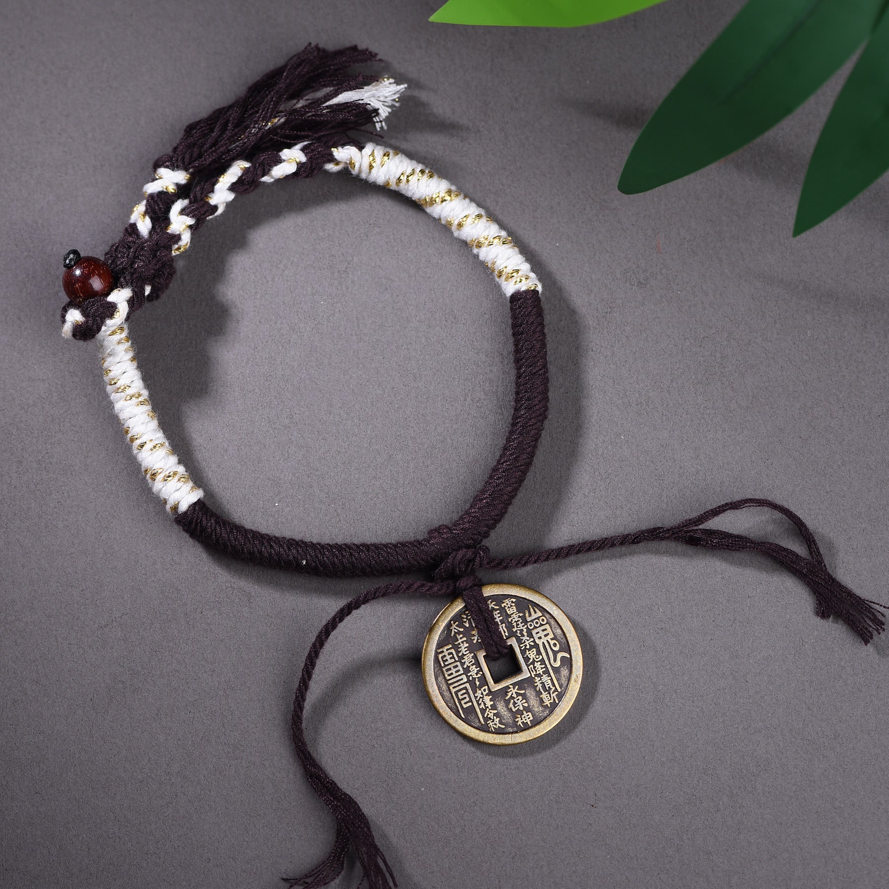 Hand Made Cord   Bracelets with Coin Charms For Protection&Health&Wealth& Career