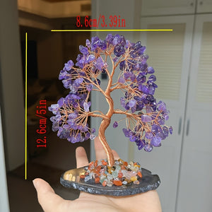 [Amethyst Crystal Tree] Natural Amethyst Crystal Tree - Wealth Tree Life Tree - Suitable for Home Decoration Gifts Exquisite Crystal Decorations