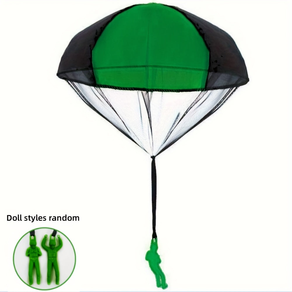 1Pc Set Tangle Parachute Figures Hand Throw Soliders Square Outdoor  Flying Toys