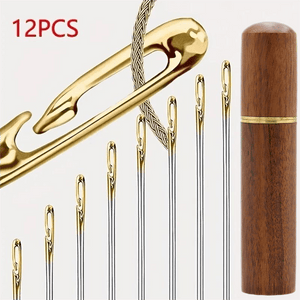 Self Threading Sewing Needles Hand, Elderly Needle Side Hole Blind Needle Large Big Eye Hand Embroidery Needles For DIY Craft Sewing Repair