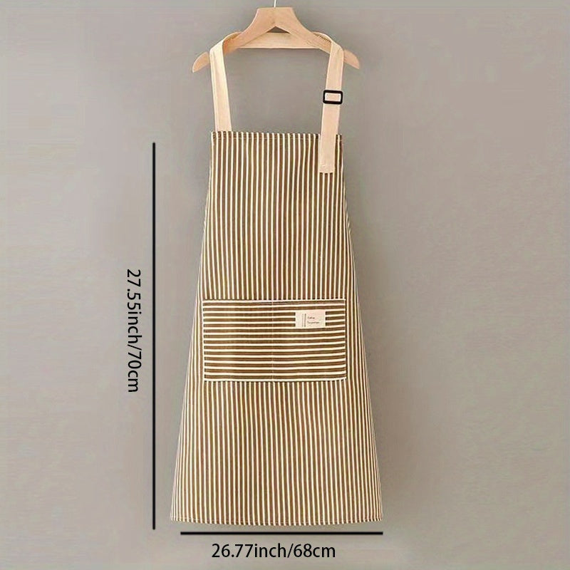 Wholesale Cotton Linen Apron with Stripes, One Pack