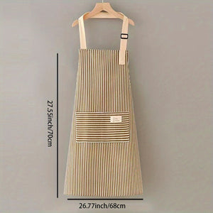 Wholesale Cotton Linen Apron with Stripes, One Pack