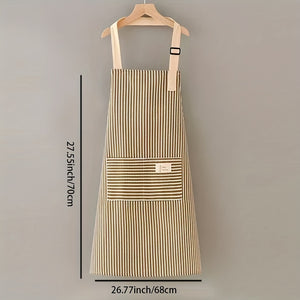 Wholesale Cotton Linen Apron with Stripes, One Pack