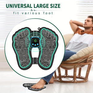 EMS Foot Massager, TENS Massager, Used to Foot, Foldable And Portable, with 8 Modes And 19 Intensities