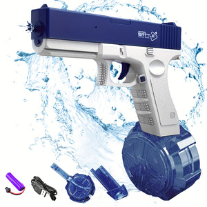 Rechargeable Battery-Powered Water Blaster with High-Capacity Tank – Durable, Portable Summer Fun with Extra Accessories Included