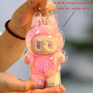 Suitable for all seasons, the LA-BU-BU 3rd generation transparent protective case comes with a clear display box and storage container, making it a creative gift for friends