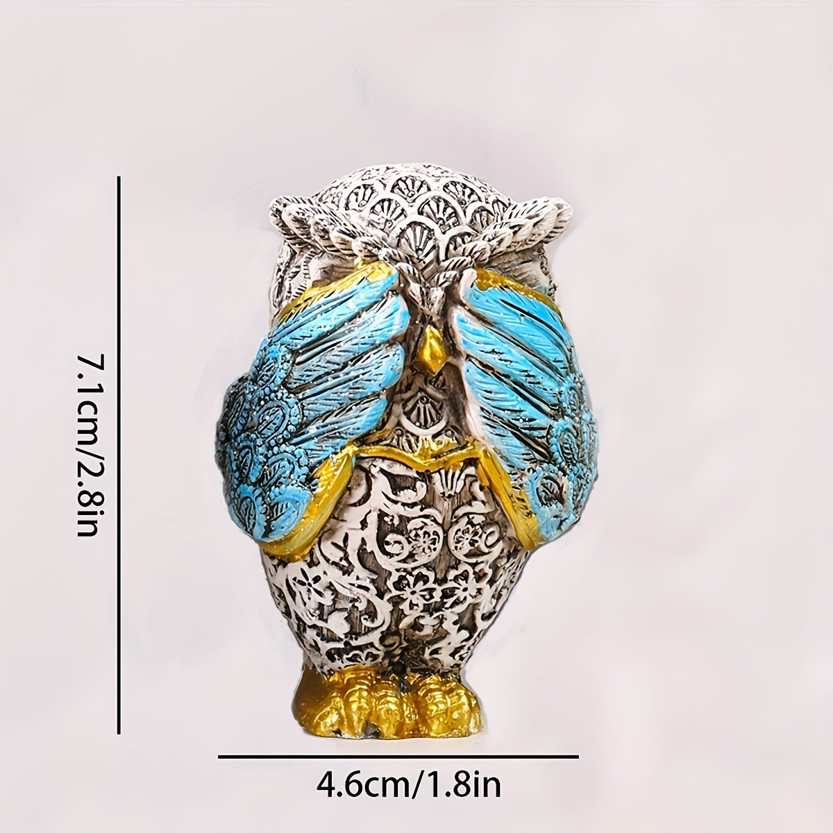 3pcs, American Retro Resin Owl, Reading Decoration Living Room Entrance Study Room Home Furnishing Model, Room Soft Decoration,Christmas Gif