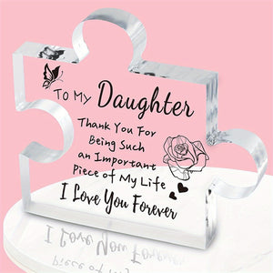 1pc Personalized Engraved Acrylic Plaque, Birthday Daughter Christmas Gifts For Daughter Cute Aesthetic Stuff Home Decor Room Decor Birthday Gifts,Office Desktop Computer Decor, Scene Decor, Desktop Decor